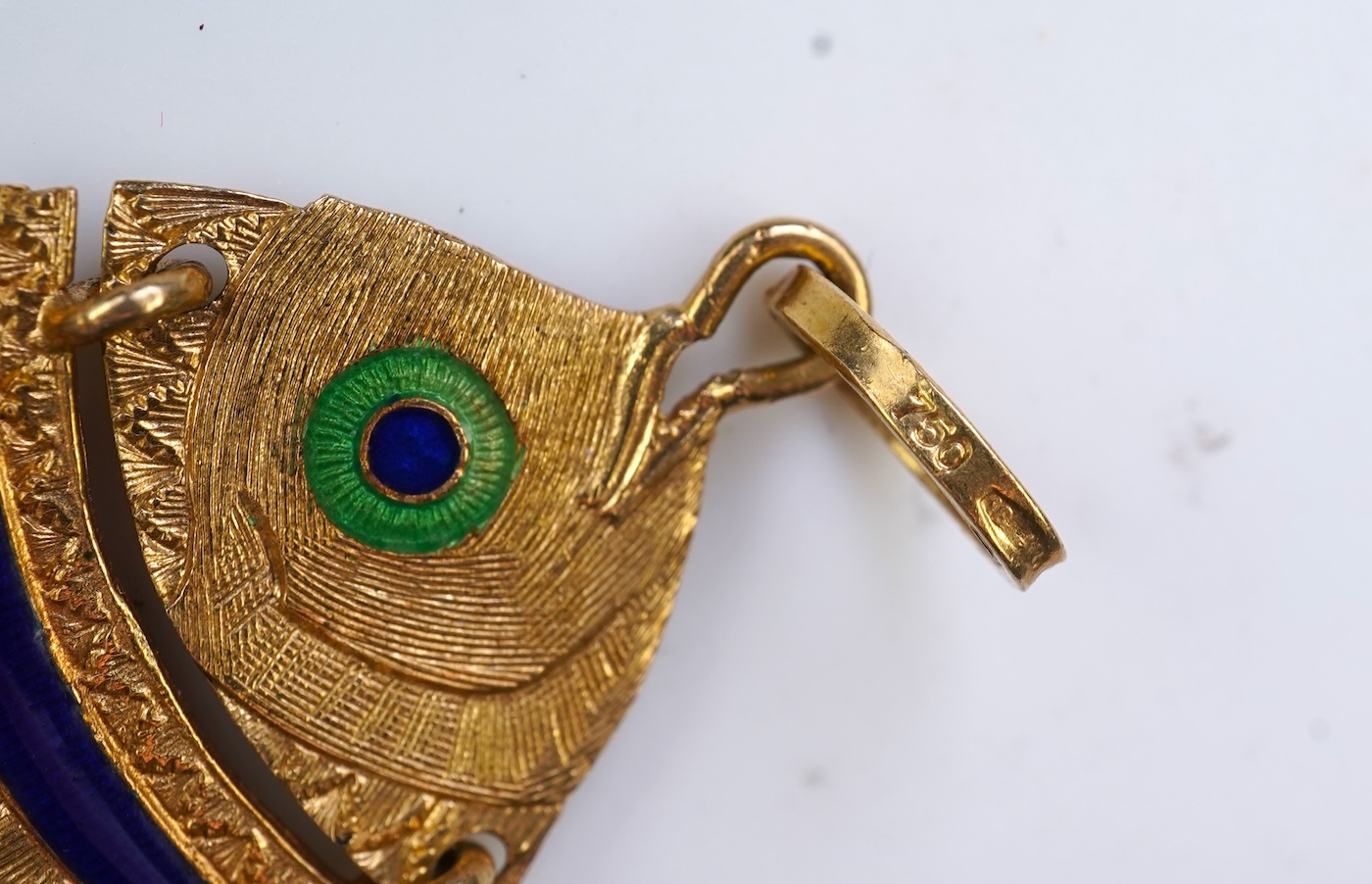 Ponzalli & Chini, a gold and enamel pendant, Italy, circa 1960